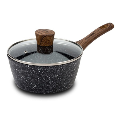 Saucepan Granite with Glass Lid NATURE 18 cm, 1,75 l