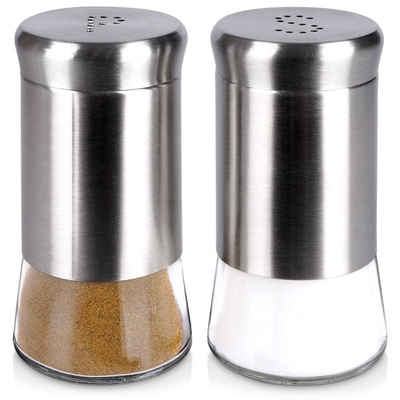 Salt and Pepper Shakers Glass 2 pcs