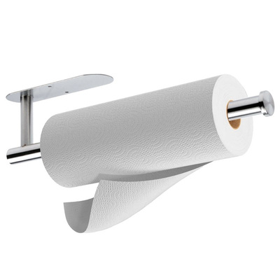 Stainless steel silver paper towel holder