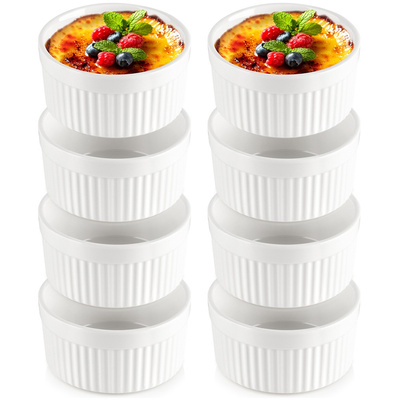 Ramekins Porcelain White 260 ml 8 pcs