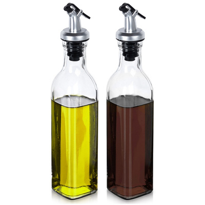 Oil and Vinegar Bottles Glass with Dispenser 250 ml 2 pcs