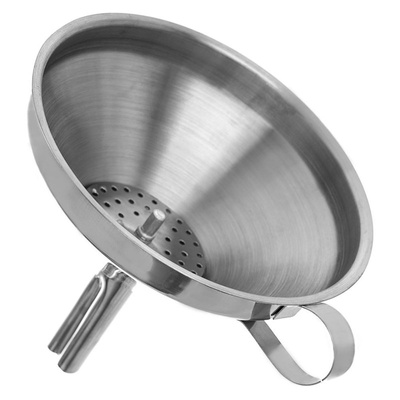 Funnel with Strainer Steel 12,5 cm