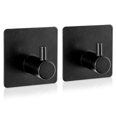 Adhesive Hook Black RADKA 4.5x4.5 cm 2 pcs