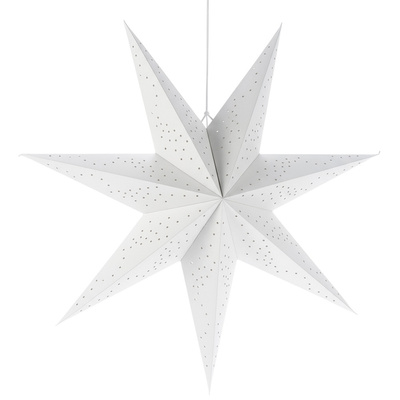 Decorative Star Paper Slotted White 60 cm
