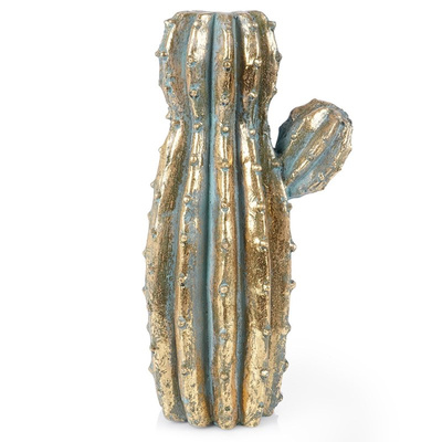 Flower Vase Golden Cactus 41.5 cm