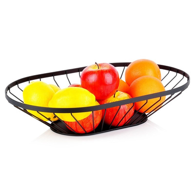 Fruit Basket Metal Black MISTY 40.5x25.5 cm