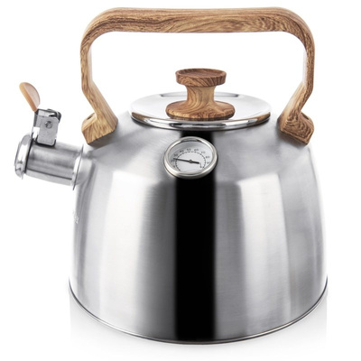 Whistling Kettle Steel with Thermometer 3.2 l