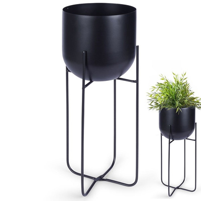 Plant Stand Metal Black 16,5x42 cm