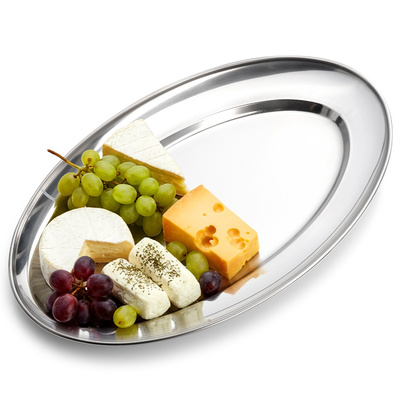 Serving Platter Steel Oval 32x20 cm