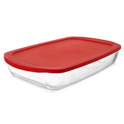 Casserole Dish with Lid Glass 39x24x7 cm, 3.7 l