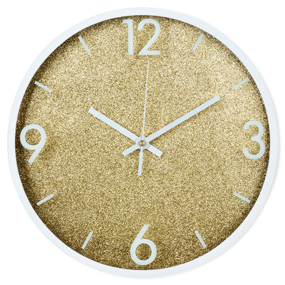 Wall Clock Golden White 29.5 cm