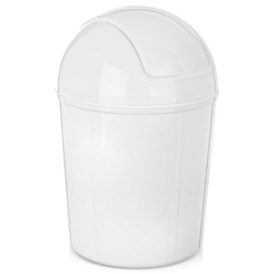 Small Bathroom Bin Plastic White 920 ml