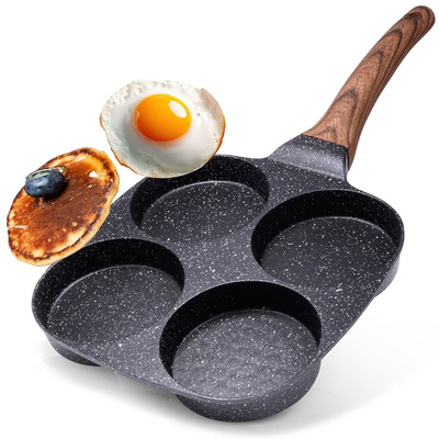 Patelnia do jajek granitowa 4 otwory BLACK&WOOD 19x19 cm (paleta 600 szt.)