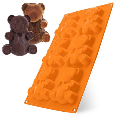 Cookie Mold Silicone Bears SILLINIE 31x18 cm