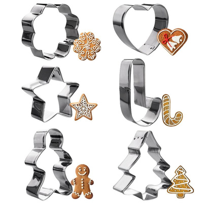 Cookie Cutters Steel Christmas 7.5 cm 6 pcs