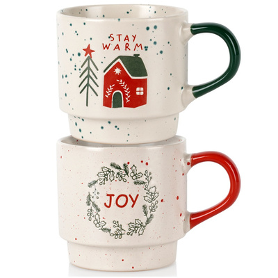 Kubki ceramiczne świąteczne 350 ml 2 szt.