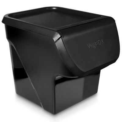 Vegetable Storage Container with Lid Black 13 l