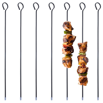 BBQ Skewers Steel Black 31,5 cm 8 pcs