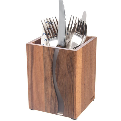 Utensil Holder Wooden RIVER